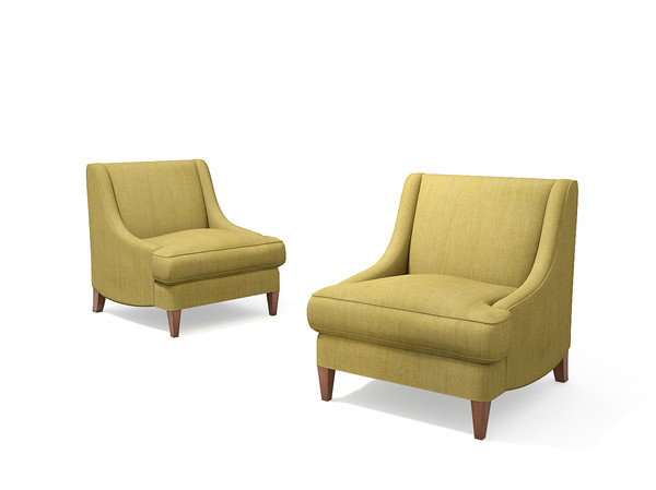 hickory white 4613-01 3d max - Hickory White 4613-01 armless chair by 3dlibrary
